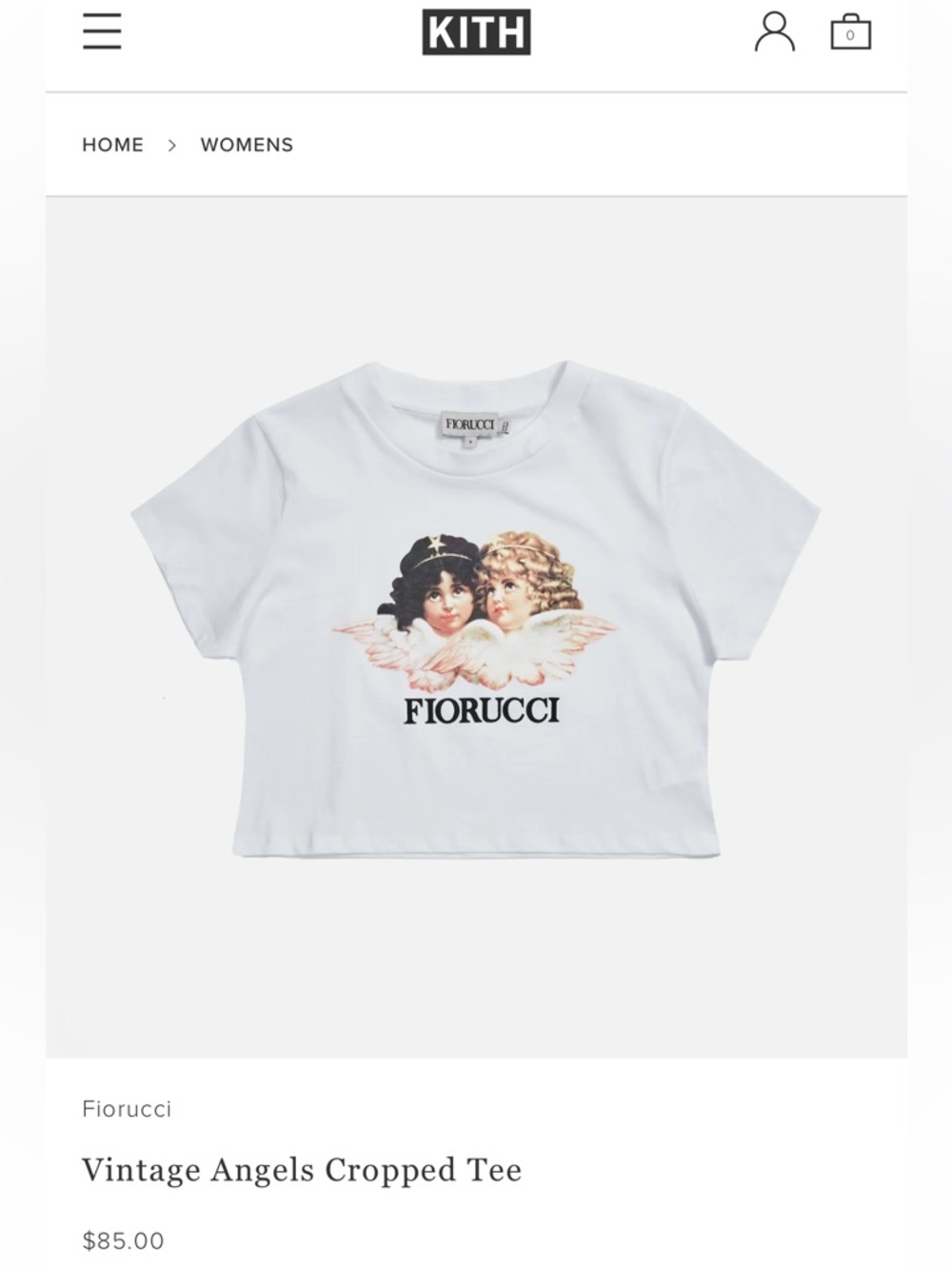 Fiorucci Angels Cropped Tee